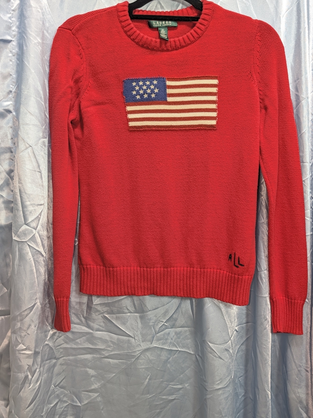 Ralph Lauren Red American Flag Crewneck Sweater